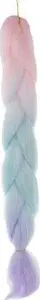 Synthetic Braided Ombre Hair Extensions Iso Trade W10341 — pink/gray/white