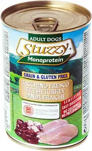 Влажный корм для собак STUZZY Monoprotein Indyk 400 г — моно-протеиновая консервированная формула с индейкой