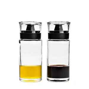 Oil and vinegar dispenser bottle LEONARDO CUCINA 0.17 L glass, black and transparent