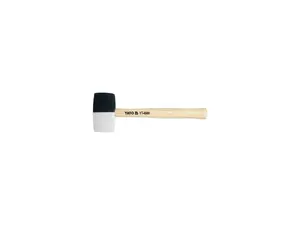Hammer YATO YT-4603 — Rubber head 580 g, Wooden handle 34.1 cm, head Ø 5.8 cm, black/white