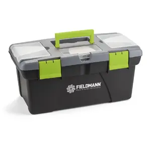 Tool box Fieldmann FDN 4118 — plastic, 480×250×230 mm, black/green/grey/transparent