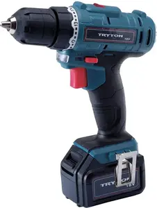 Cordless Drill Driver TRYTON TFV18B2 18 V with 2 x 1.5 Ah Batteries