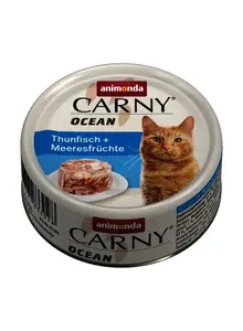 Влажный корм для кошек animonda Carny TUNA + SEAFOOD 80 г — для взрослых, без злаков, без сои