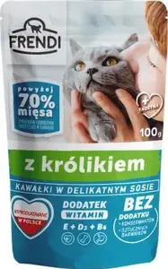 Корм для кошек PetRepublic Frendi — кусочки кролика в нежном соусе, пауч 100 г