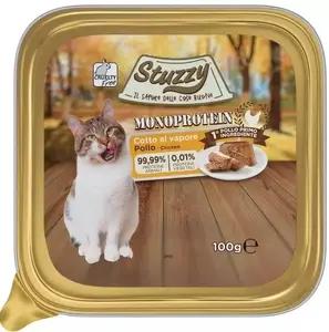 Влажный корм для кошек STUZZY Monoprotein Курица лоток 100 г