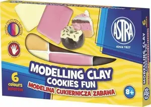 Astra Modelina set, 6 colors — modeling clay for confectionery-themed crafts