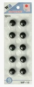 Magnetic board magnets ARGO 15 mm, pack of 10, black (607061)