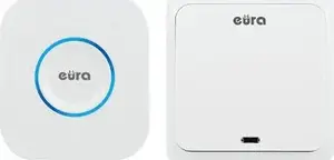 Wireless Doorbell Eura WDP-82H2 'Chill-Out' — kinetic button, battery-free, expandable