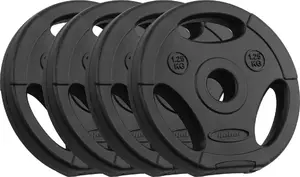 Набор блинчиков Rebel Active RBA-2120 — 4×1,25 кг битумные диски, отверстие 31 мм, диски с ручками