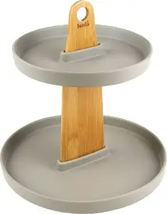 Two-tier Ceramic Serving Stand Husla 73975 — 2-level ceramic platter for serving