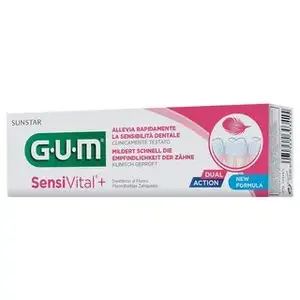Отбеливающая зубная паста Sunstar GUM SensiVital+ 75 мл — для чувствительных зубов, взрослые/дети