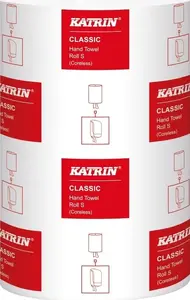 Papīra dvielis Katrin Classic S 1-slānis 205 mm x 116 m neperforēts, 12 ruļļi kārbā