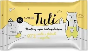 Bērnu mitrās tualetes salvetes Luba Tuli ar ūdeni un ārstniecības magoņu ekstraktu 50 gab.