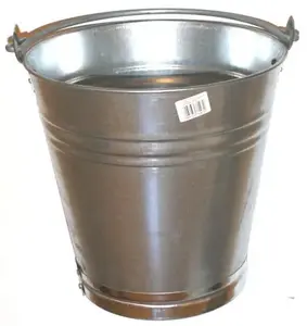 Metal galvanized bucket 17 L, No name (WIA 17 ZN) — galvanized sheet construction, 17-litre capacity