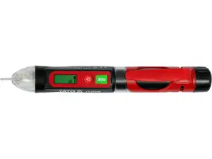 Sprieguma detektors YATO YT-28320 — līnijas sprieguma testeris, darba temperatūra 0–40 °C, 1 gab.