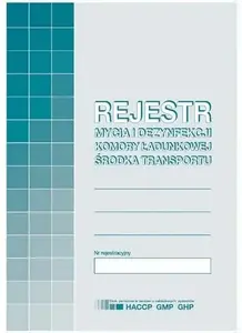 Reģistrācijas žurnāls mazgāšanas un dezinfekcijas kamerām Michalczyk & Prokop H91-3 — drukāta forma