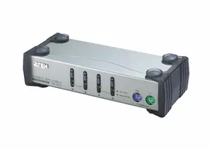 KVM switch ATEN CS84A, 4-port PS/2 VGA, max res 1920x1440, silver