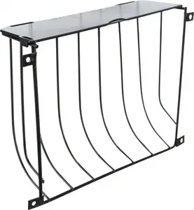 Кормушка для кроликов и грызунов Trixie TX-60895, чёрная, металл/пластик, 22×16×6 см, прикручиваемая с крышкой