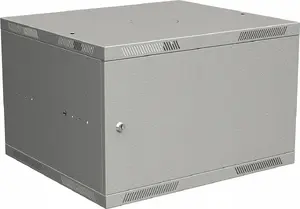 Wall-mount enclosure SOLARIX SENSA LITE 9U 450mm, foldable, sheet-metal door RAL 7035