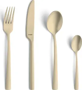 Cutlery set Amefa Manille 16-piece — champagne stonewash finish — vintage box