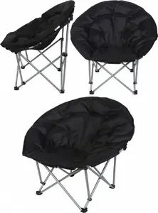 Saliekams tūrisma krēsls Enero Trip 83×80×40 cm, melns