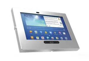 Wall-mount enclosure for Galaxy Tab3 / Tab4 10.1 by Maclocks — silver, tablet/UMPC security mount