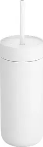 Termokrūze FELLOW Carter Cold Tumbler 473 ml — balta, izolēta