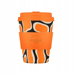 Термокружка Ecoffee Cup Pattern 350 мл — многоразовая для выноса, бамбуковое волокно, крышка против проливания