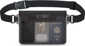 Waterproof Universal Pouch 10" Tech-Protect — black/clear, protective sleeve for devices up to 10 inches