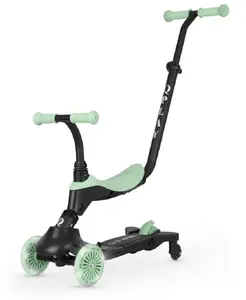 Самокат Qplay Sema Evo 3в1 Green — трансформируемый 3-в-1, складная компактная рама