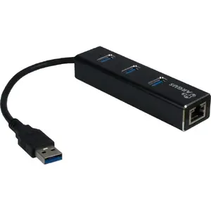 USB 3.2 Gen 1 Type-A хаб ARGUS IT-310 с RJ-45, алюминиевый корпус, чёрный