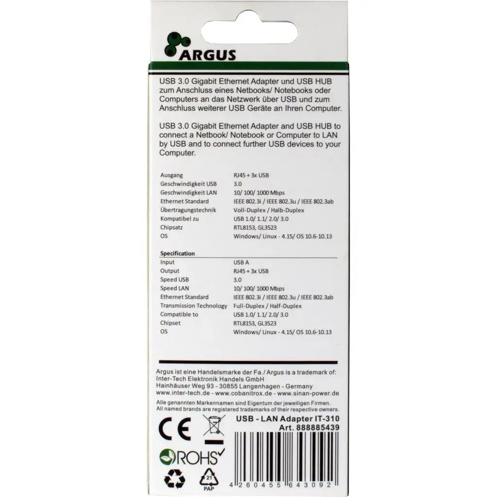 ARGUS IT-310 USB 3.2 Gen 1 Type-A хаб Photo 4
