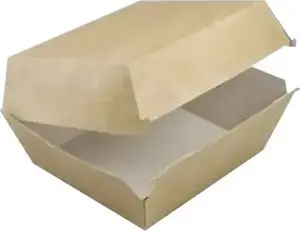 Box for burger Antalis 120×120×80 mm brown/white pack of 240