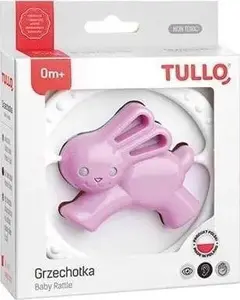 Tullo мягкая погремушка «заяц» розово‑сероая — детская игрушка (MPN 496691)