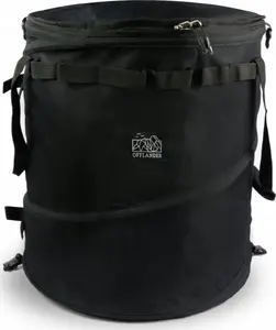 Camping Trash Bin Offlander cylindrical Black — model OFF_CACC_47BK, portable outdoor waste container
