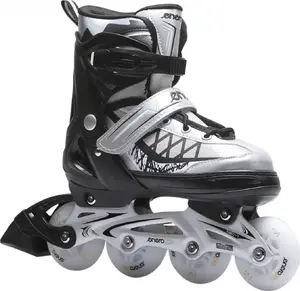 Inline roller skates Enero with interchangeable adjustable frame, grey, size 34–37