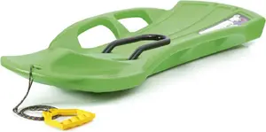 Пластиковые санки Victoria Sport Snow Train Control с тормозами, зелёные
