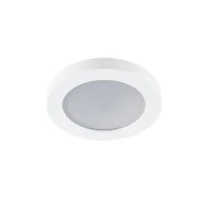 Griestu lampa Kanlux 33123, GX5.3 piederums, 10 W, 220–240 V, alumīnija korpuss, balts, ø8 cm, IP20/IP44