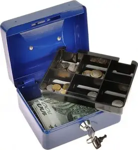 Cash box Red Eagle BOX-150 metal lockable money box, compact secure storage