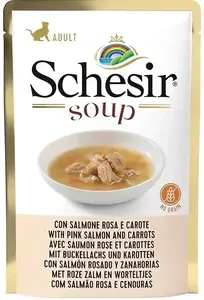 Консервы для кошек Schesir Soup Karma dla Kota — лосось с морковью, 85 г