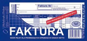 Invoice Forms Michalczyk & Prokop FAKTURA NETTO 1/3 A4 (O+1K) pack — single-sheet A4 third format