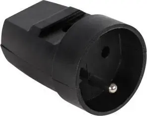 Socket with Earth Black G-10-2 No name URZ3011 — grounded power outlet, single module