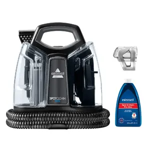 Carpet cleaning machine Bissell SpotClean Plus S7185947 — wet cleaning, 330 W, cord 5 m, hose 2.2 m, black/transparent