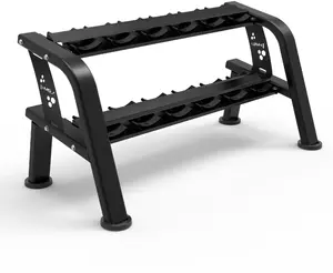 HMS STR48 Two-Tier Dumbbell Rack for 6 Pairs, Commercial Grade