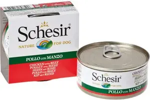 Влажный корм для собак Schesir 150 г — курица и говядина в желе