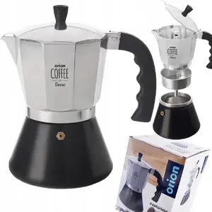 Stovetop Moka Pot ORION 450 ml — Aluminum Pressure Coffee Maker for Gas and Induction