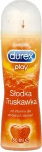 Condom lubricant Durex Play Strawberry flavored — personal lubricant sachet, flavored intimate gel
