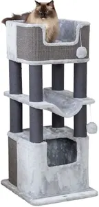 Cat scratching post Trixie 48160, freestanding, grey, 580×480 mm