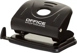 Дырокол Office Products — металлический, чёрный, для до 25 листов
