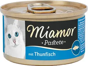 Mitrs kaķu barība Miamor 0000042022022 — tunzivis, 85 g, pieaugušajiem, bez graudiem, bez sojas